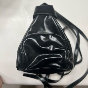 Black mini backpack